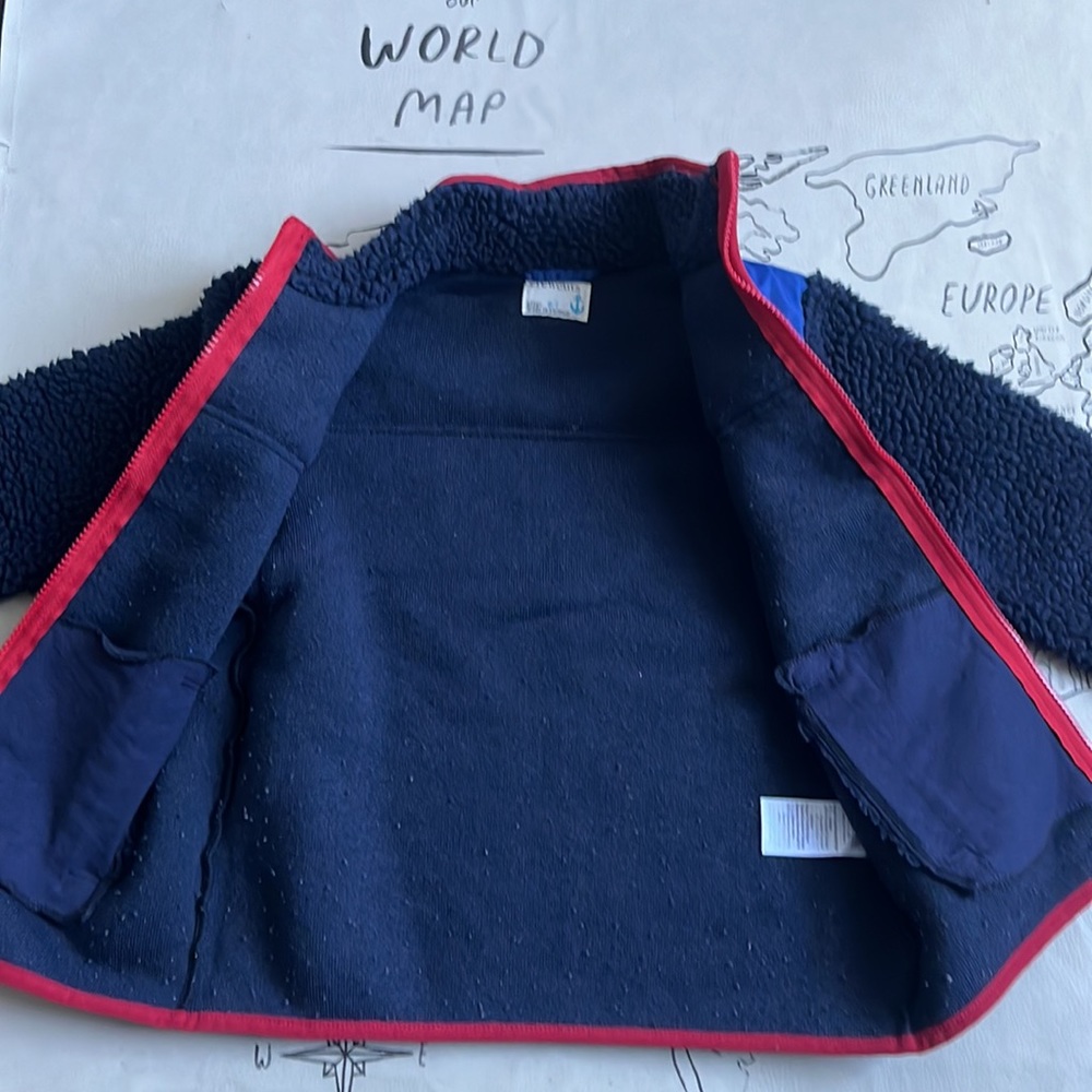 JCrew crewcuts zip-up fleece jacket size 6-7 yr old - Picture 6 of 7